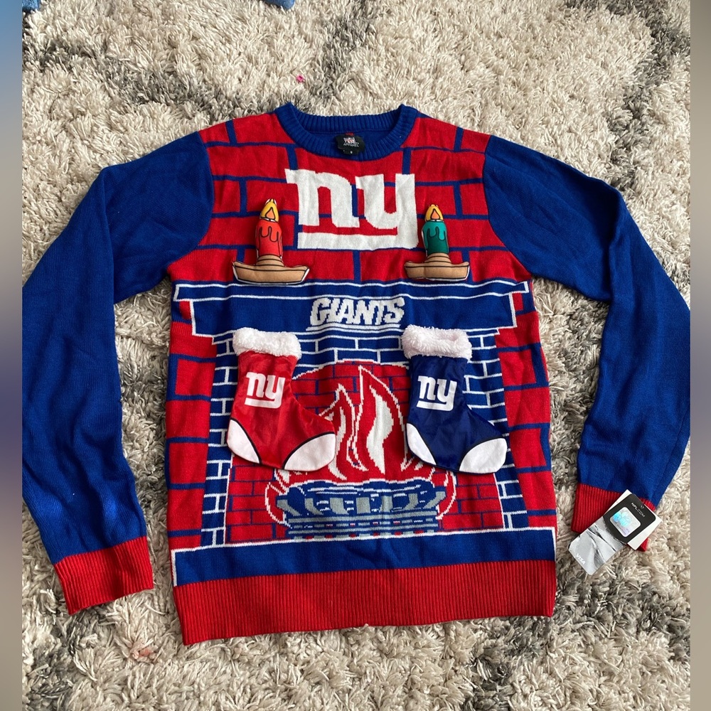NY Giants ugly sweater Christmas NWT
